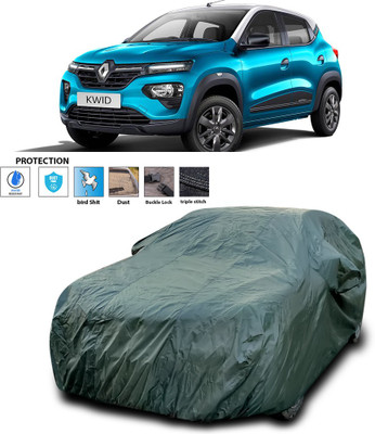 CODOKI Car Cover For Renault Kwid (With Mirror Pockets)(Green)