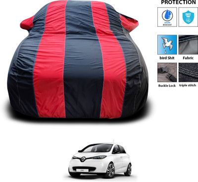 GOSHIV-car and bike accessories Car Cover For Renault Zoe (With Mirror Pockets)(Red)