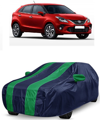 ANTOFY Car Cover For Toyota Glanza G Smart Hybrid Petrol (With Mirror Pockets)(Green, Blue)