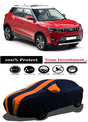 Amexride Car Cover For Mahindra XUV300 W4 Diesel (With Mirror Pockets)(Orange)