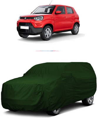 ANTOFY Car Cover For Maruti Suzuki S-Presso STD Opt Petrol (With Mirror Pockets)(Green)