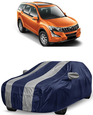 ANTOFY Car Cover For Mahindra XUV500 W4 (With Mirror Pockets)(White, Blue)