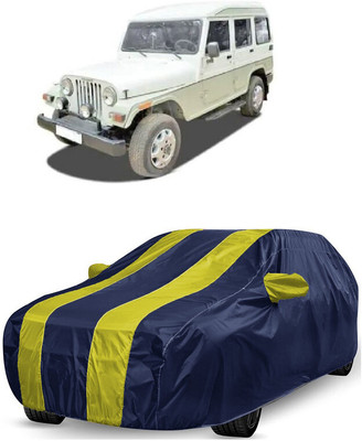 ANTOFY Car Cover For Mahindra Marshal (With Mirror Pockets)(Yellow, Blue)