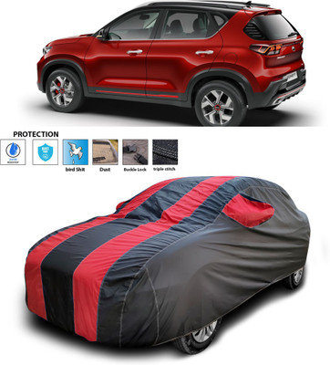PAGORA Car Cover For Kia Sonet (With Mirror Pockets)(Red)