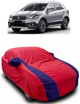 ANTOFY Car Cover For Maruti Suzuki S-Cross DDiS 200 Alpha (With Mirror Pockets)(Red, Blue)