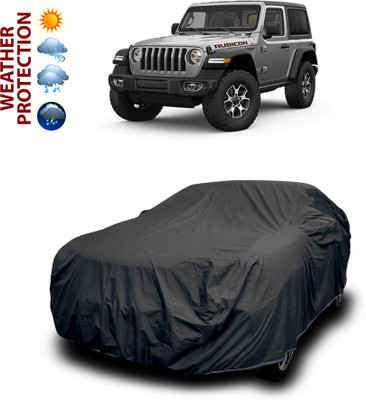 PAGORA Car Cover For Jeep Wrangler (With Mirror Pockets)(Black)