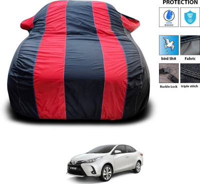 PAGORA Car Cover For Toyota VIOS (With Mirror Pockets)(Red)