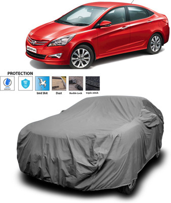 PAGORA Car Cover For Hyundai Verna Transform (With Mirror Pockets)(Grey)