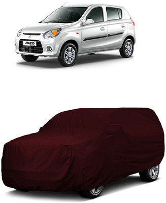 ANTOFY Car Cover For Maruti Suzuki Alto 800 Std Optional (With Mirror Pockets)(Maroon)
