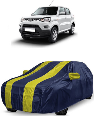 ANTOFY Car Cover For Maruti Suzuki S-Presso Std (With Mirror Pockets)(Yellow, Blue)