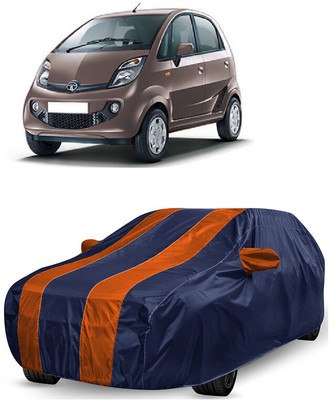 ANTOFY Car Cover For Tata Nano XTA (With Mirror Pockets)(Orange, Blue)