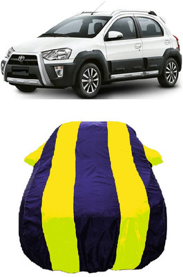 Wegather Car Cover For Toyota Etios Cross 1.4L VD Diesel (With Mirror Pockets)(Yellow)