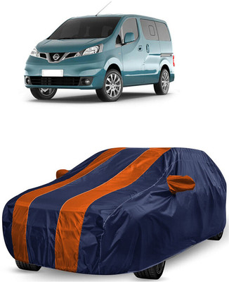 ANTOFY Car Cover For Nissan Evalia XL Option (With Mirror Pockets)(Orange, Blue)
