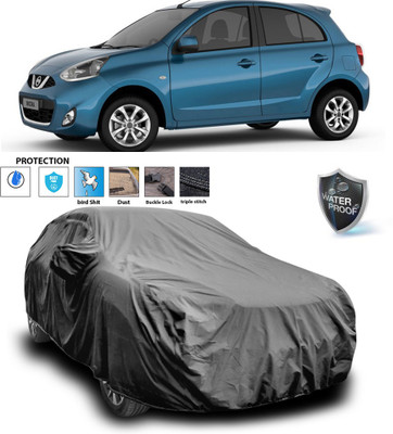 PAGORA Car Cover For Nissan Micra (With Mirror Pockets)(Grey)