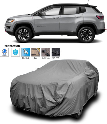 CODOKI Car Cover For Jeep Compass (With Mirror Pockets)(Grey)