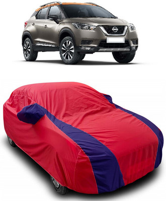 ANTOFY Car Cover For Nissan Kicks XV Pre 1.5 D (With Mirror Pockets)(Red, Blue)