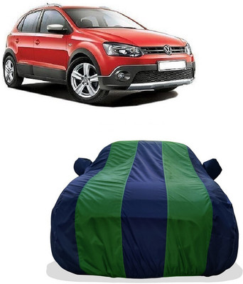 Tricway Car Cover For Volkswagen Polo Cross (With Mirror Pockets)(Green)