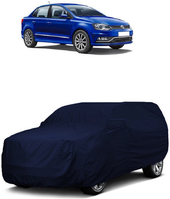 ANTOFY Car Cover For Volkswagen Ameo 1.0 MPI Highline Plus Petrol (With Mirror Pockets)(Blue)