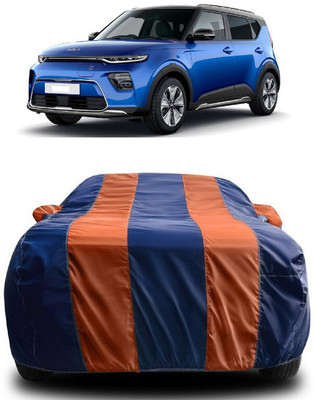 SUGASHRI Car Cover For Kia Soul EV (With Mirror Pockets)(Orange, Blue)