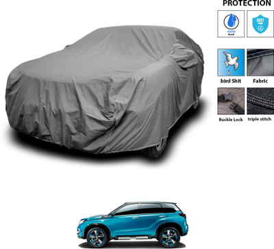 PAGORA Car Cover For Maruti Suzuki Vitara Brezza (With Mirror Pockets)(Grey)
