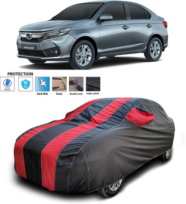 PAGORA Car Cover For Honda Amaze (With Mirror Pockets)(Red)