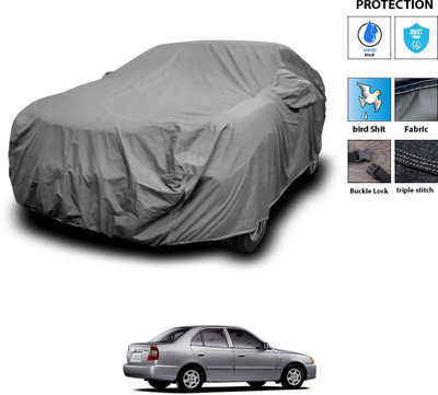 PAGORA Car Cover For Hyundai Accent Viva (With Mirror Pockets)(Grey)