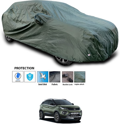GOSHIV-car and bike accessories Car Cover For Tata Nexon (With Mirror Pockets)(Green)