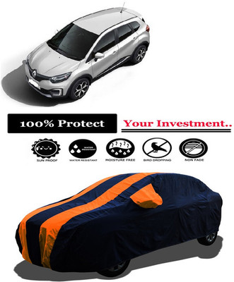 Amexride Car Cover For Renault Captur 1.5 Diesel RXL (With Mirror Pockets)(Orange)