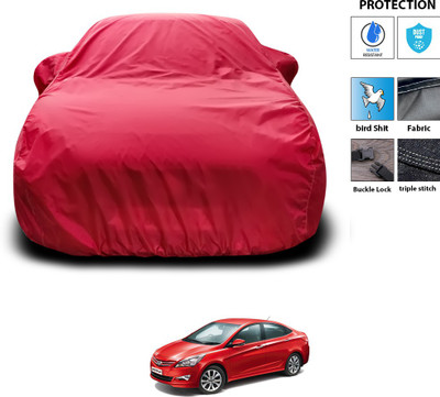 PAGORA Car Cover For Hyundai Verna Transform (With Mirror Pockets)(Maroon)