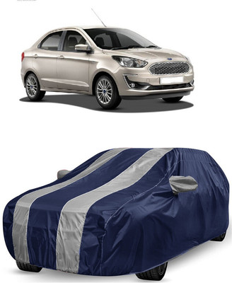 ANTOFY Car Cover For Ford Figo Aspire 1.2 Ti-VCT Titanium Plus (With Mirror Pockets)(White, Blue)