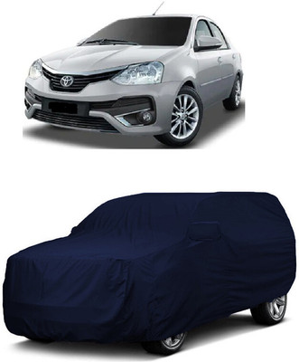 ANTOFY Car Cover For Toyota Platinum Etios 1.4 VXD (With Mirror Pockets)(Blue)