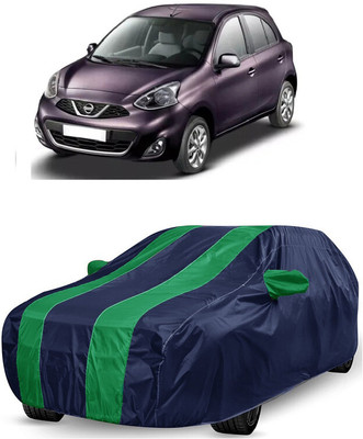 ANTOFY Car Cover For Nissan Micra Diesel XL Optional (With Mirror Pockets)(Green, Blue)
