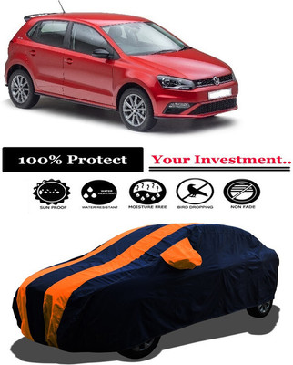 Amexride Car Cover For Volkswagen Polo GT (With Mirror Pockets)(Orange)
