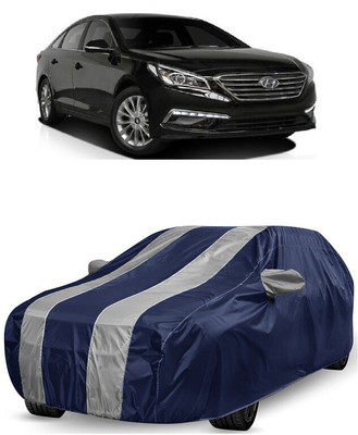 ANTOFY Car Cover For Hyundai Sonata LF3 Active (With Mirror Pockets)(White, Blue)