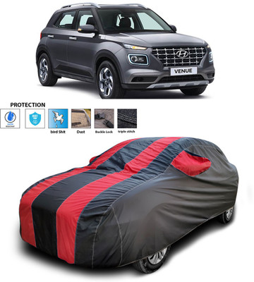 CODOKI Car Cover For Hyundai Venue (With Mirror Pockets)(Red)