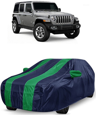 ANTOFY Car Cover For Jeep Jeep (With Mirror Pockets)(Green, Blue)