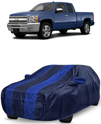 ANTOFY Car Cover For Chevrolet Silverado 4.8L (With Mirror Pockets)(Blue, Blue)