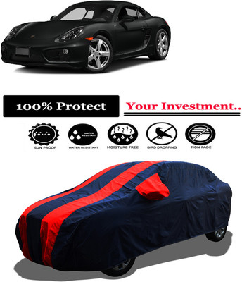 Amexride Car Cover For Porsche Cayman (With Mirror Pockets)(Red)