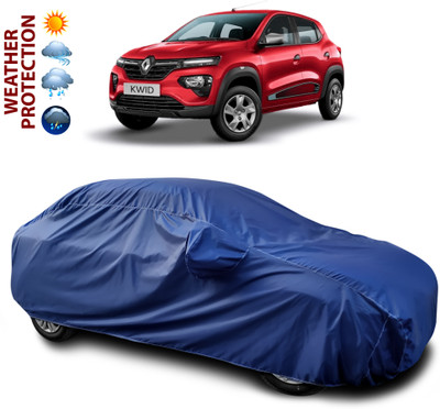 CODOKI Car Cover For Renault Kwid (With Mirror Pockets)(Blue)