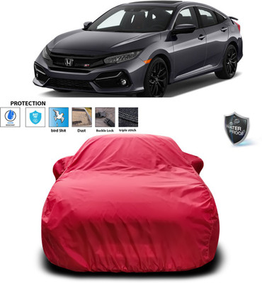 PAGORA Car Cover For Honda Civic (With Mirror Pockets)(Maroon)