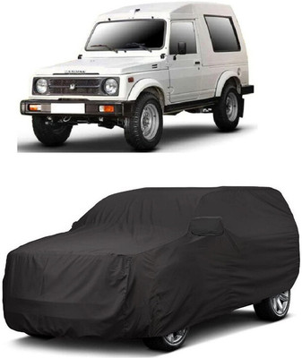 ANTOFY Car Cover For Maruti Suzuki Gypsy King Hard Top Ambulance (With Mirror Pockets)(Grey)
