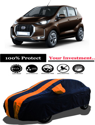 Amexride Car Cover For Datsun Redi GO D (With Mirror Pockets)(Orange)