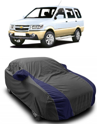 ANTOFY Car Cover For Chevrolet Tavera Neo 3 LS 7 C BSIII (With Mirror Pockets)(Grey, Blue)