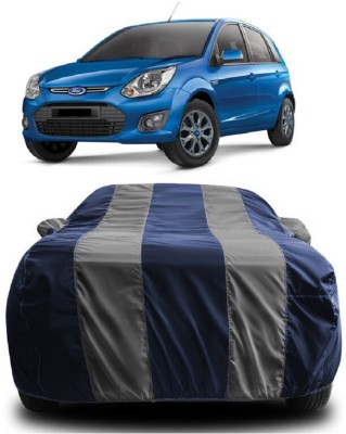 SUGASHRI Car Cover For Ford Figo 1.4L (With Mirror Pockets)(Grey, Blue)