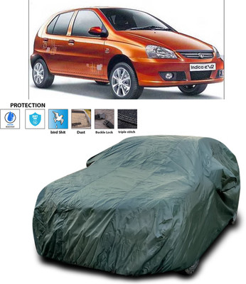 CODOKI Car Cover For Tata Indica eV2 (With Mirror Pockets)(Green)