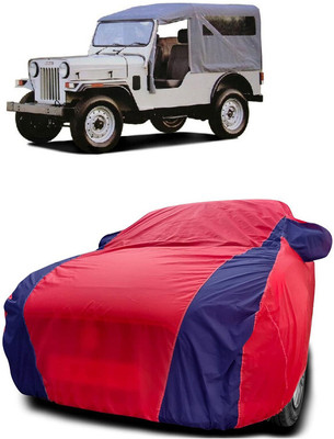 SUGASHRI Car Cover For Mahindra Commander 750 ST (With Mirror Pockets)(Red, Blue)