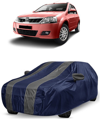 ANTOFY Car Cover For Mahindra E Verito D4 (With Mirror Pockets)(Grey, Blue)