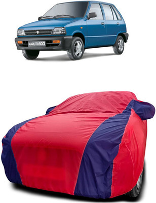 Autoprime Car Cover For Maruti 800 AC BSII (With Mirror Pockets)(Red, Blue)