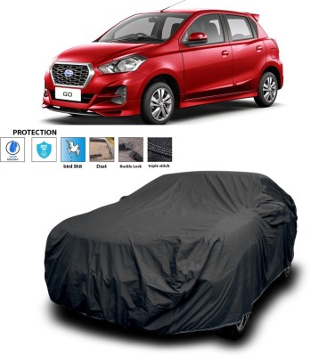 GOSHIV-car and bike accessories Car Cover For Nissan Go (With Mirror Pockets)(Black)