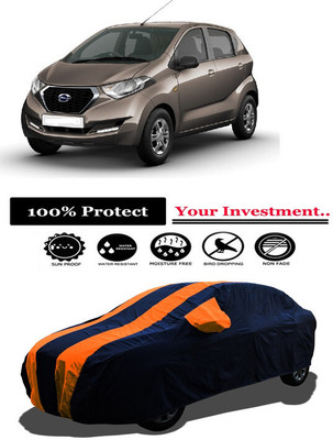 Amexride Car Cover For Datsun Redi GO AMT 1.0 (With Mirror Pockets)(Orange)